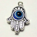 80Pcs Alloy Hamsa Hand Evil Eye Charm Pendant For Jewelry Making