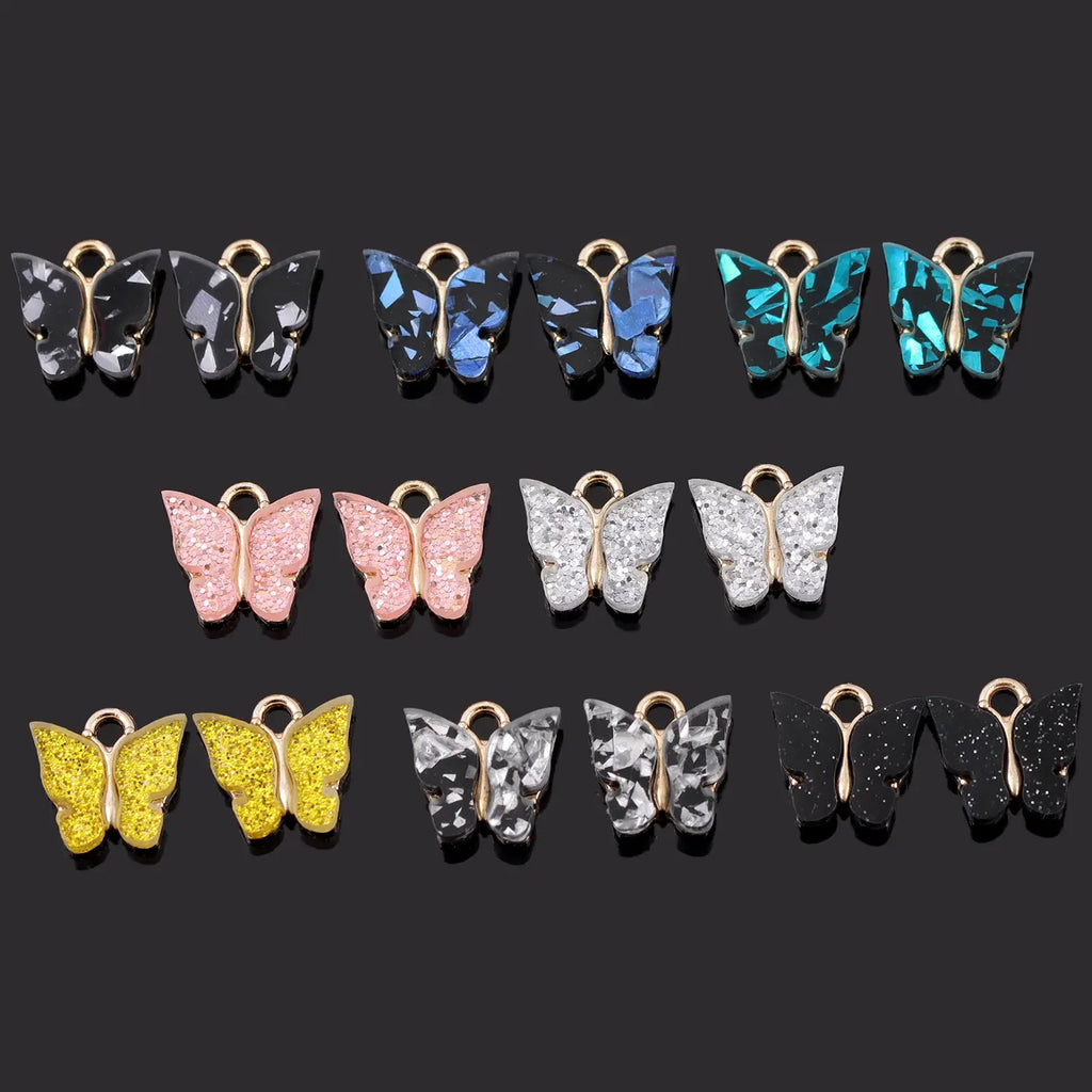 80Pcs Vintage Butterfly Charms for DIY Jewelry Making