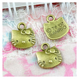 80Pcs Cat Charms 11.5*13MM for DIY Jewelry Making Pendant