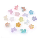 80Pcs Colorful Flower Glass Beads Butterfly Spacer Loose Beads Jewelry Making