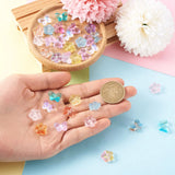 80Pcs Colorful Flower Glass Beads Butterfly Spacer Loose Beads Jewelry Making