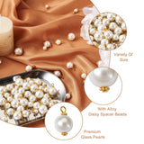 80Pcs Glass Pearl Pendant Spacer Beads Charms DIY Jewelry Making