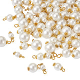 80Pcs Glass Pearl Pendant Spacer Beads Charms DIY Jewelry Making