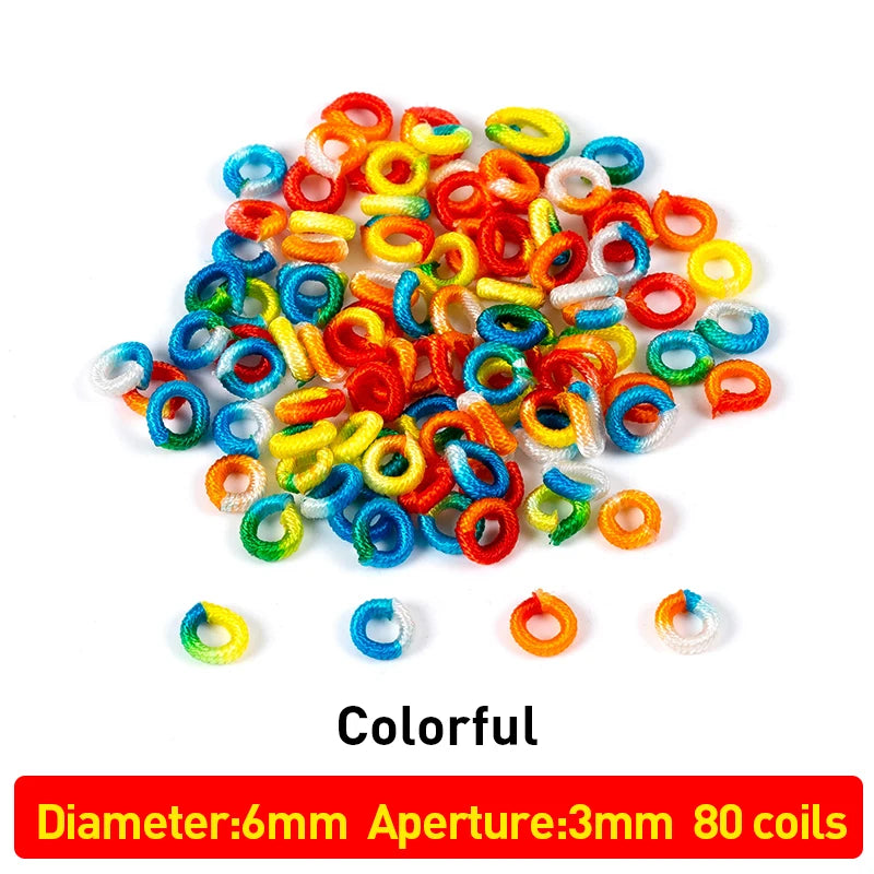 80Pcs Small Coil Pineapple Knots Woven Tassel Cap DIY Jewelry Bracelets