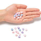 80Pcs Colorful Heart Beads with Glitter Powder for Jewelry Making