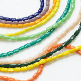 80Pcs 4X7mm Crystal Glass Beaded Long Square Faceted Beads for DIY Jewelry