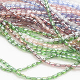 80Pcs 4X7mm Crystal Glass Beaded Long Square Faceted Beads for DIY Jewelry