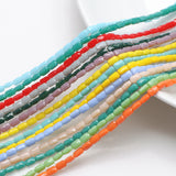 80Pcs 4x7mm Crystal Glass Faceted Flat Square Beads for Jewelry Making DIY