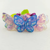 80Pcs/Lot Sequin Butterfly Padded Appliques For Craft Clothes Sewing DIY