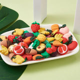80Pcs Resin Vegetable Fruit Cabochons for DIY Jewelry Making Charms Decor