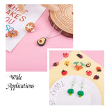 80Pcs Resin Vegetable Fruit Cabochons for DIY Jewelry Making Charms Decor