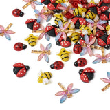 80Pcs Resin Bee Ladybug Flatback Charms for Jewelry Making