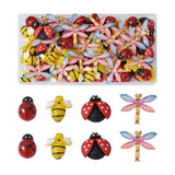 80Pcs Resin Bee Ladybug Flatback Charms for Jewelry Making