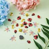 80Pcs Resin Bee Ladybug Flatback Charms for Jewelry Making