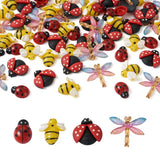 80Pcs Resin Bee Ladybug Flatback Charms for Jewelry Making
