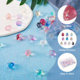 80Pcs Two Tone Teardrop Glass Charms Pendant Beads for Jewelry Making