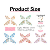 80Pcs Transparent Butterfly Wing Charms with Jump Rings & Hooks for DIY Earrings