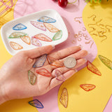 80Pcs Transparent Butterfly Wing Charms with Jump Rings & Hooks for DIY Earrings
