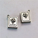 80Pcs Lucky Clover Book Charms for Jewelry Making Can Mix
