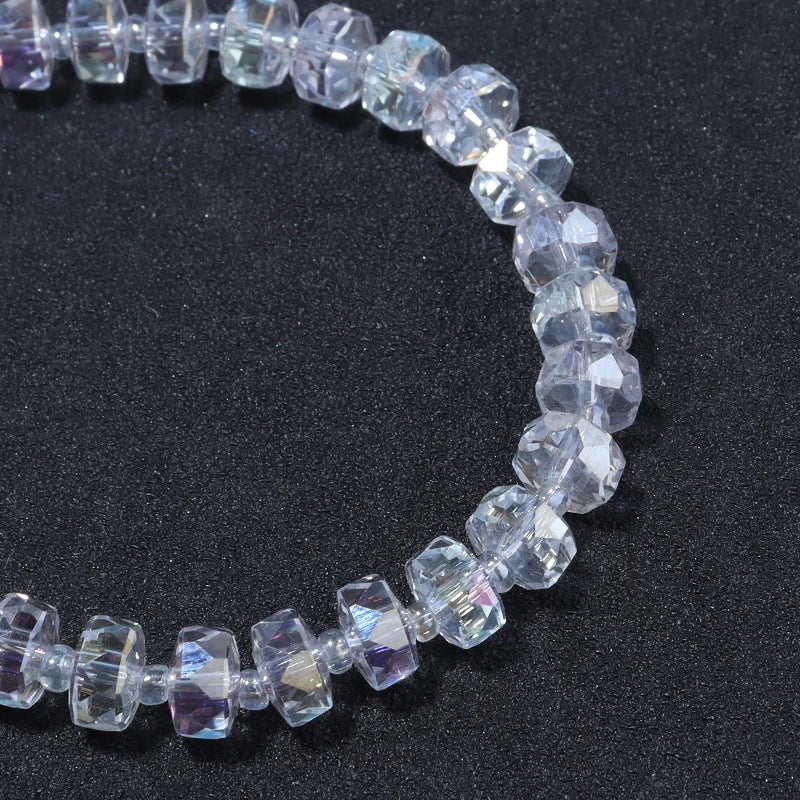 80Pcs Crystal Wheels Glass Beads for Jewelry Making