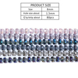 80Pcs Crystal Wheels Glass Beads for Jewelry Making