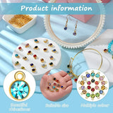 Crystal Birthstone Charms Round Jewelry Findings