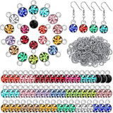Crystal Birthstone Charms Round Jewelry Findings