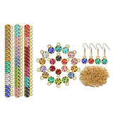 80 Crystal Birthstone Charms Round Charms Jewelry Findings
