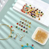 Crystal Birthstone Charms Round Charms For Bracelets Necklaces