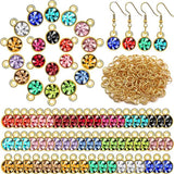 Crystal Birthstone Charms Round Jewelry Findings