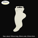 80pc Cardboard Anklet Display Cards for Jewelry, 155x50x0.8mm