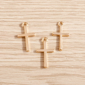 80pcs Small Cross Charms Pendants DIY Jewelry Making Findings Religion Charms