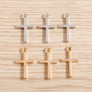 80pcs Small Cross Charms Pendants DIY Jewelry Making Findings Religion Charms
