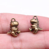 80pcs Antique Silver Dinosaur Charms Jewelry Making DIY Findings