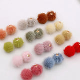 80pcs 15mm Mink Plush Balls Pendants Earrings Jewelry Hang Ring Pompoms