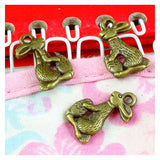 80pcs Antique Bronze Rabbit Charms Pendant DIY Jewelry