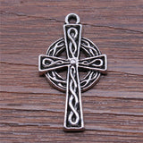 80pcs Cross Charms 17x30mm DIY Metal Jewelry Making Antique Silver