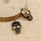 80pcs Skull Charm 23x12mm Antique Bronze Pendant Jewelry Accessories