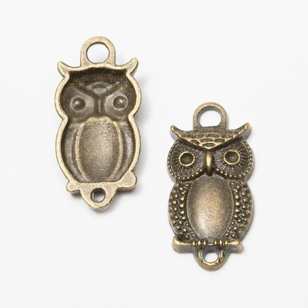 Vintage Owl Charms Alloy Pendants for Jewelry Making