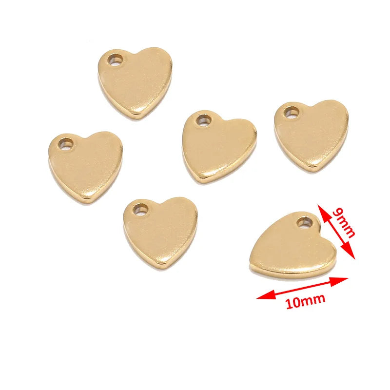 80pcs Stainless Steel Stamping Tag Pendants Charms 6mm/8mm/10mm