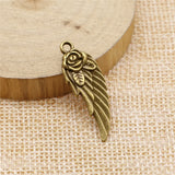 80pcs 30x12mm Flower Angel Wings Pendant Double Sided Flower Wing