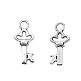 80pcs 8x16mm Key Charms Pendants DIY Jewelry Findings Accessories