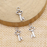 80pcs 8x16mm Key Charms Pendants DIY Jewelry Findings Accessories