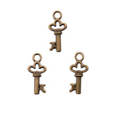 80pcs 8x16mm Key Charms Pendants DIY Jewelry Findings Accessories