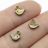 80pcs Little Bird Charms for Jewelry Making DIY