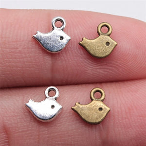80pcs Little Bird Charms for Jewelry Making DIY