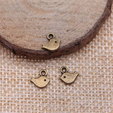 80pcs Little Bird Charms for Jewelry Making DIY