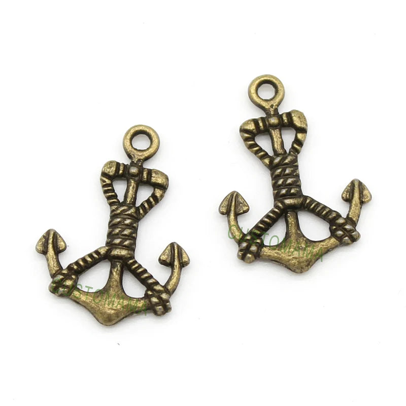 80pcs Summer Charms Pendant, Nautical Charm 25x18mm