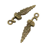 80pcs Antique Bronze Umbrella Charms Pendant 28x7mm