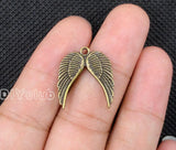 80pcs Antique Bronze Angel Wing Charms Pendant